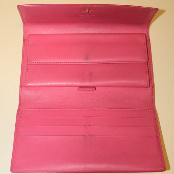 $3 LOW START Louis Vuitton $725 Patent Leather Pink Vernis Wallet - Picture 3 of 6